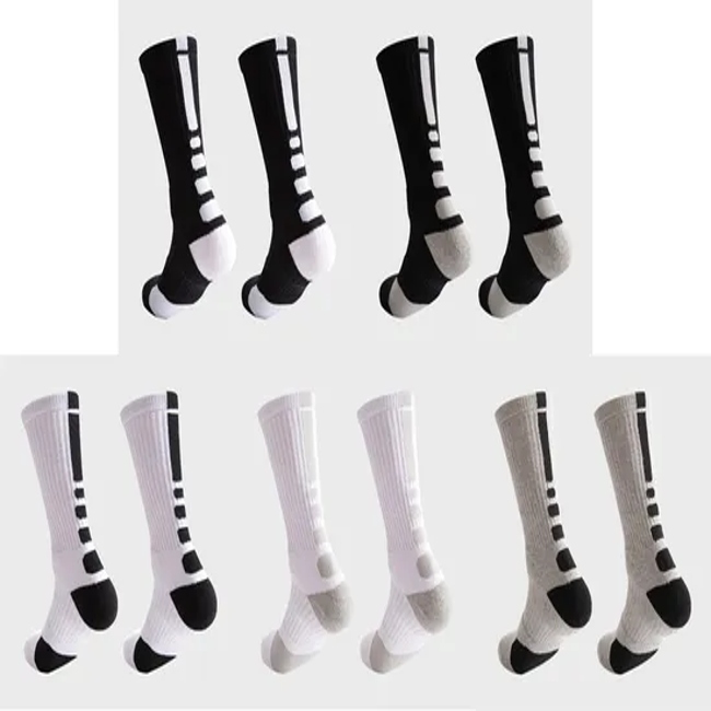 OEM High Quality Gym Custom Logo Tube Sock Thick Compression Cycling Basketball Elites Men Crew Sports Socks