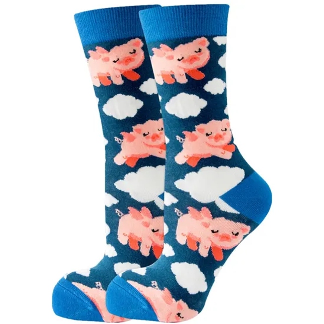 Happy Socks Style Fashion Cotton Soft Women Ladies Ankle Long Socks Ice Cream Foods Casual Party Pattern Novelty Socks