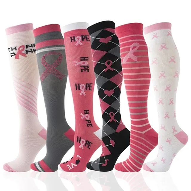 in Stock Cheap High Knee Compression Socks Fashion Unisex Adults Sustainable Fun Pattern Socks for Man and Woman