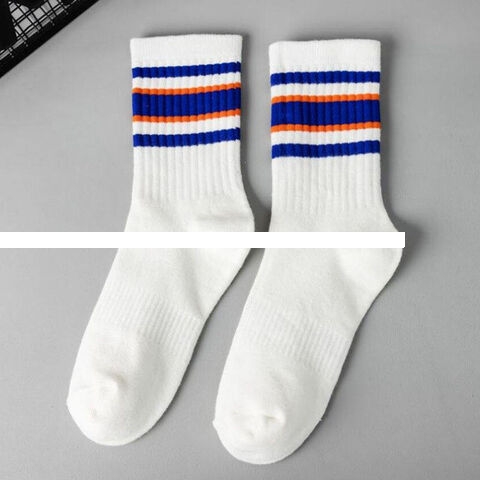 Custom brand logo knitting jacquard gym socks cotton crew sports gymnastics socks for gym sports