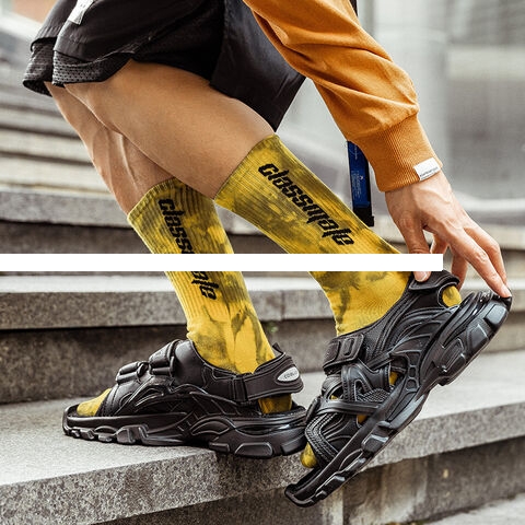 High Quality Solid Color Custom Crew Socks Unisex Autumn And Winter Men s Long Tube Business Black Stockings Mid Tube Cotton Socks