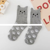 Women s Casual Striped Three Dimensional Ear Footprint Tube Socks New Winter Crew Length Socks Wholesale