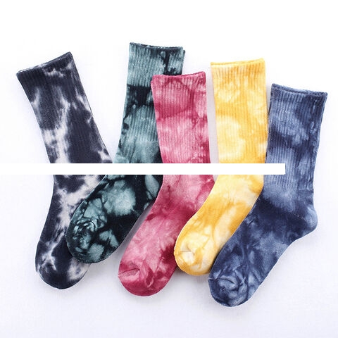 Tie Dye Socks Men Street Basketball Skateboard Socks Fashion Cool Funny Crew Breathable Hiphop Tube Crew Socks For Women Gift