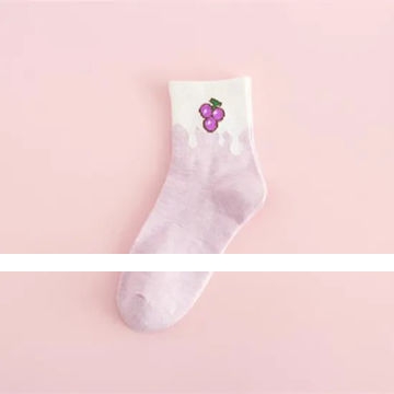 Fashion Cute Girls Fruit DOT Crew Socks for Wholesale