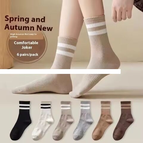 OEM Calcetines Personalizados Custom Women s Thickened High Tube Autumn Winter Style Crew Socks Sweat Absorbent Hosiery