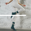 Factory Cheap Ginger All Season Cotton Anti Slip Compressed Two Strips Tube Pilates Daily Sports Socks