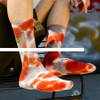 Top end Quality Hosiery Summer Casual Breathable Deodorant Cotton Tie Dye Socks Man Sports Running Embroidery logo Crew Socks