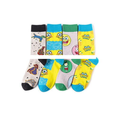 Durable Children s socks elastic cartoon multicolor unisex crew socks