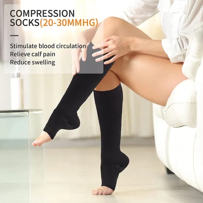 Compression Socks Medical Prevent Varicose Veins Socks Toeless Support Hose for Women Men Socks