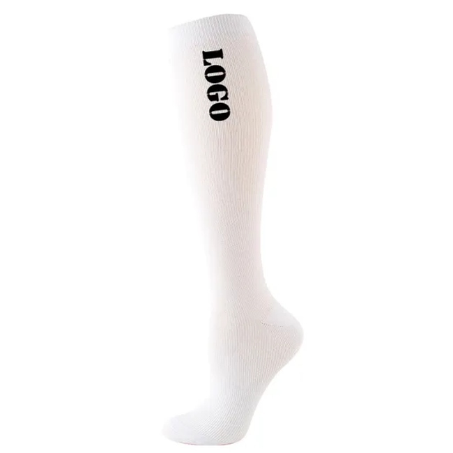 Socks for Autumn and Winter in Stock 20-30mmhg Knee High Sports Compression Socks Wholesale with Customized Pattern Socks