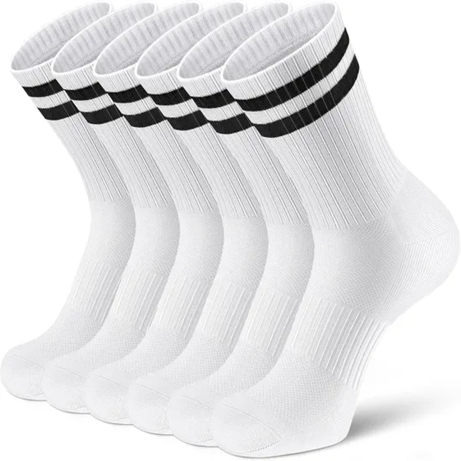 Socks Men White Soccer Socks Knee High Scrunchie Athletic Compression Socks