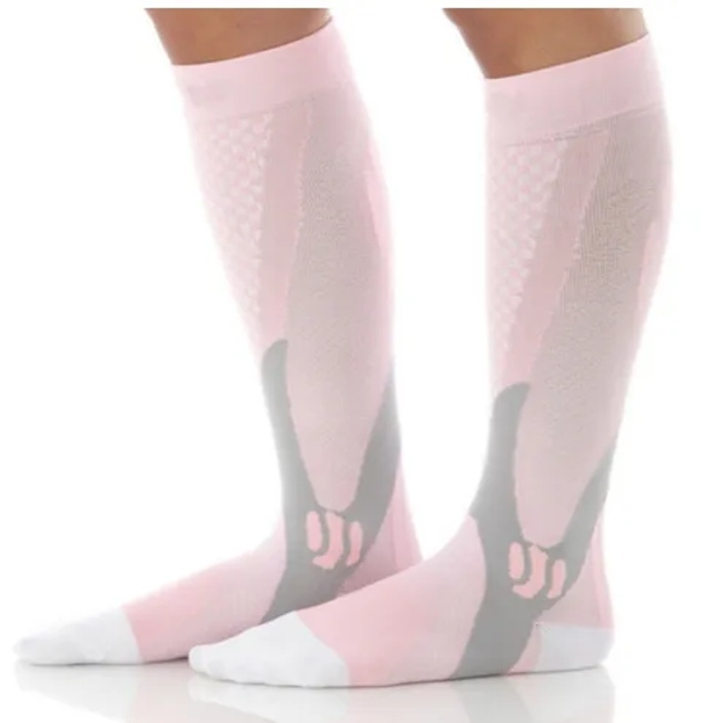 Custom Logo Cotton Compression Antislip Knee High Athletic Socks Football Tennis Golf Women Sport Sock