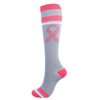 Private Label Pink Ribbon Compression Socks Custom Breast
