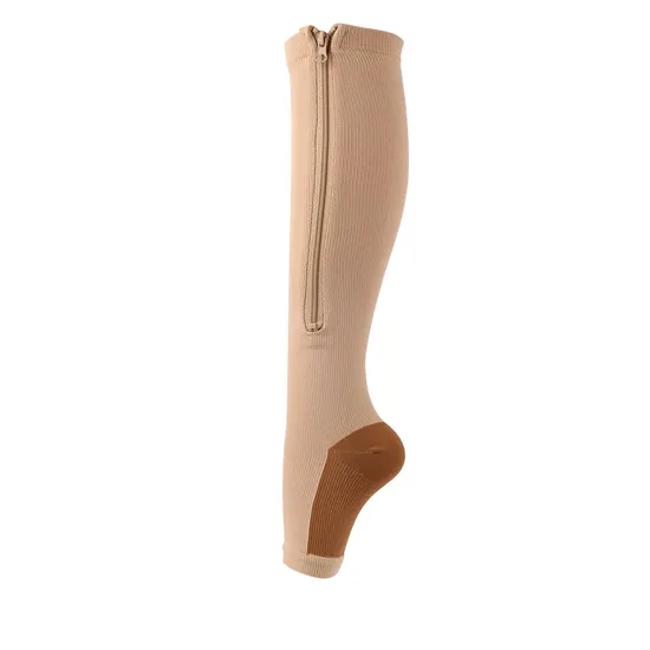 New 20-30mmhg Varicose Veins Travel Zipper Medical Compression Socks