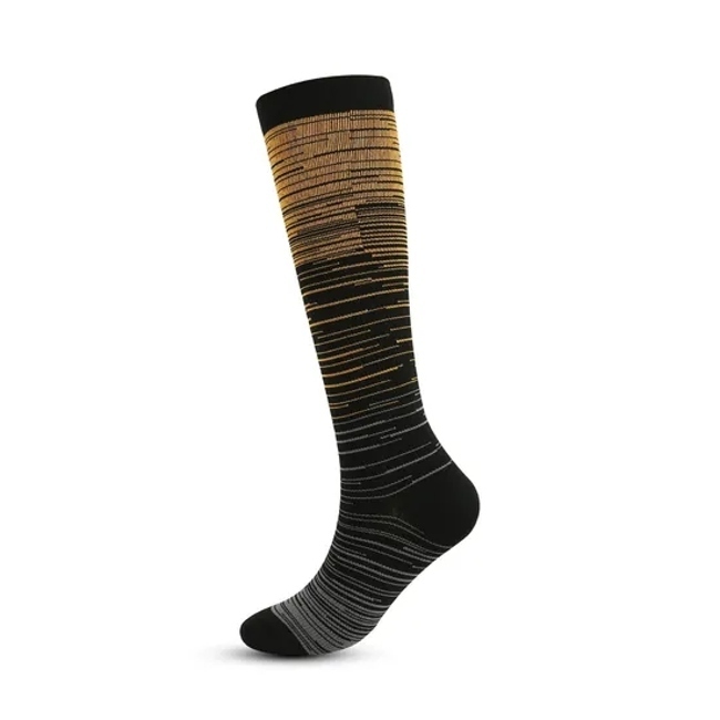 Summer Sport Socks Gradient Long Tube Knee High Athletic Cushioned Compression Socks