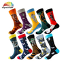 Cute Cartoon Fruit Print Banana Cherry Peach Girls Socks Korean Embroidery Funny Long Hosiery Bamboo Cotton MID Calf Socks