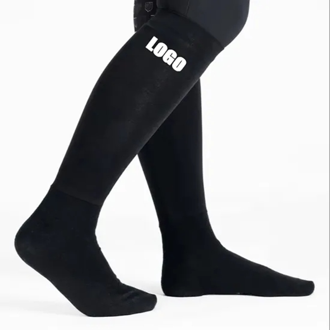 Low MOQ Design Knee High Cotton Women Unisex Men Logo Athletic Print Black Derss Fashion Premium Quality High Elasticity Custom Sports Compression Socks
