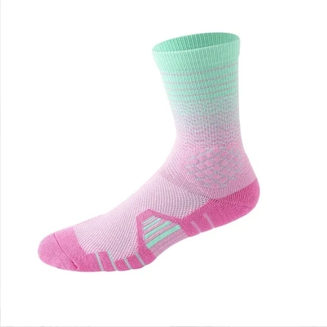 Grid Pattern Elite Training Long Tube High-Top Basketball Socks