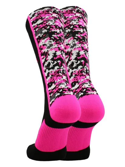 Pink Ribbon Elite Breathable Anti-Slip Basketball Sport Crew Socks