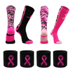 Breast Cancer Awareness Pink Ribbon Athletic Camo Socks+ Wrist Sweatbands