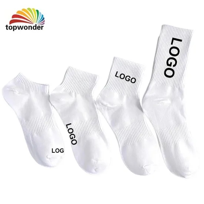 Customize Stripe Running Athletic Sports Sock by Adding All Designs of Logos in Various Sizes, Material and Colors