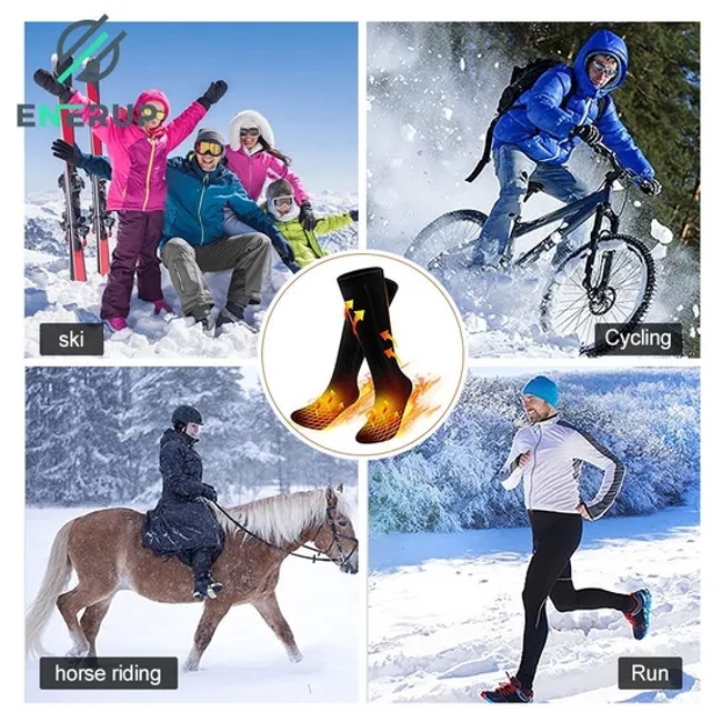 Enerup Cotton Sports Long Electric Heated Socks Winter Socks