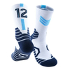 Wholesale Custom Knit Embroidered Basketball Crew Socks Custom Logo Sports Athletic Cycling Terry Socks with Logo