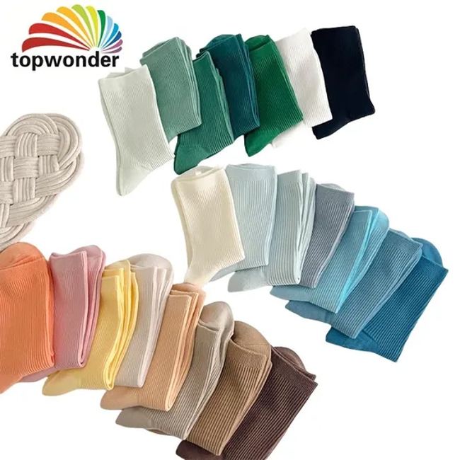 Customize All Colors of Sports Sock Knee High Sock Candy Color Sock Stripe Sock at Very Low Price and High Quality