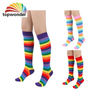 Customize All Designs of Colorful Rainbow Sock Striped Sock Over Knee High Sock in Many Colors, Sizes and Material
