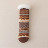 Lamb′s Wool Floor Socks Women′s Autumn and Winter Padded Thickened Warm Non-Slip Silicone Home Socks Ethnic Style MID-Calf Socks