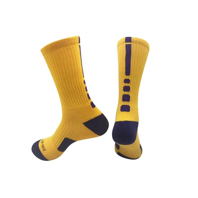 151-304# Non-Slip MID-Calf Basketball Training Socks for Adults