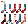 Customize and Wholesale All Fashion Cartoon Christmas Sock in Many Designs, Colors and Material