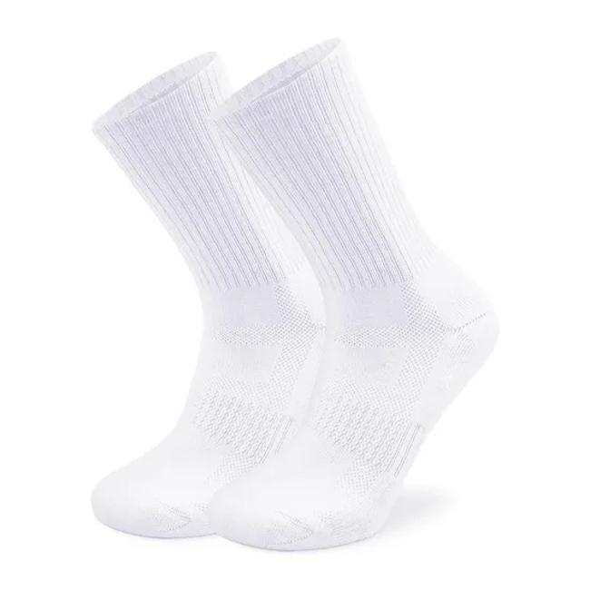 Custom Brand Logo Athletic Tube White Socks Men Autumn Knitted Cartoon Socks