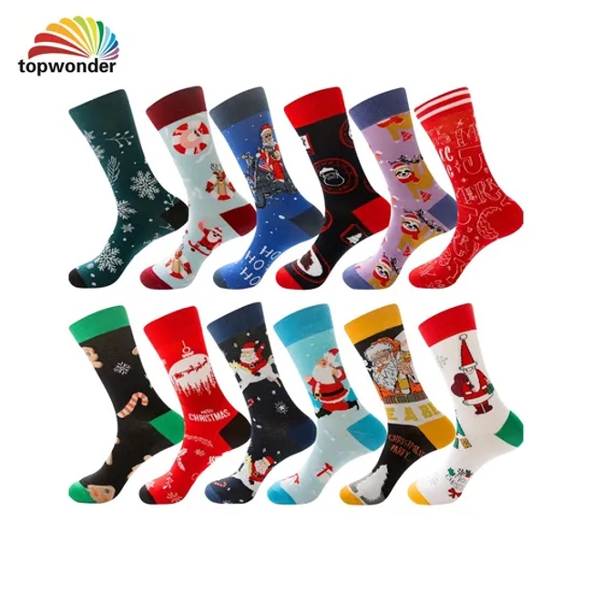 Customize Fashion Sock Christmas Sock Cotton Sock Knee High Sock for Men Women and Kids