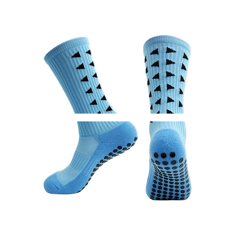 New Arrive Top Quality Man Sports Workout Fitness Socks Professional Football Soccer Rugby Anti slip Grip Crew Socks Low MOQ OEM