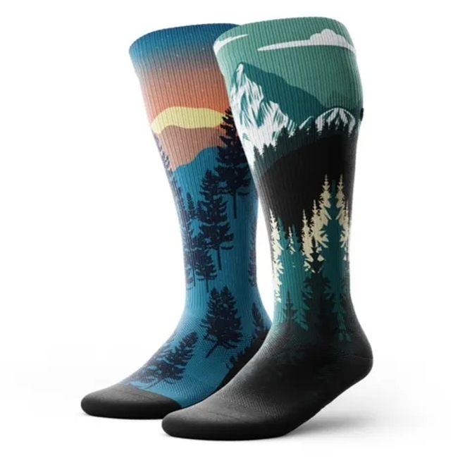 Custom Printed 20-30 Mmhg Knee High Sport Stocking Compression Socks