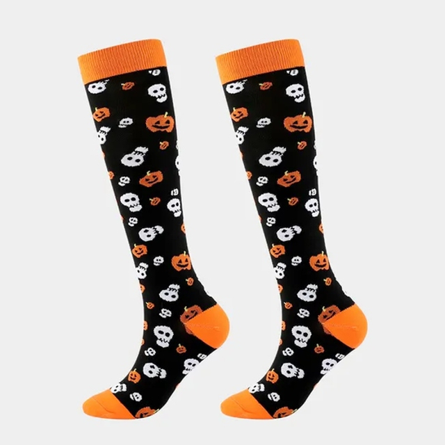 Halloween Themed Sports Compression Socks for Holiday Fun and Play