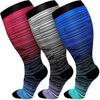 Customized Wide Calf Large Size Plus Size Compression Socks Knee High Plus Size Oversized Compression Socks