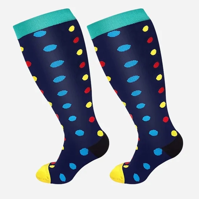 Hot Oversized Fat Men Women Compression Progressive Nylon High Stretch Socks