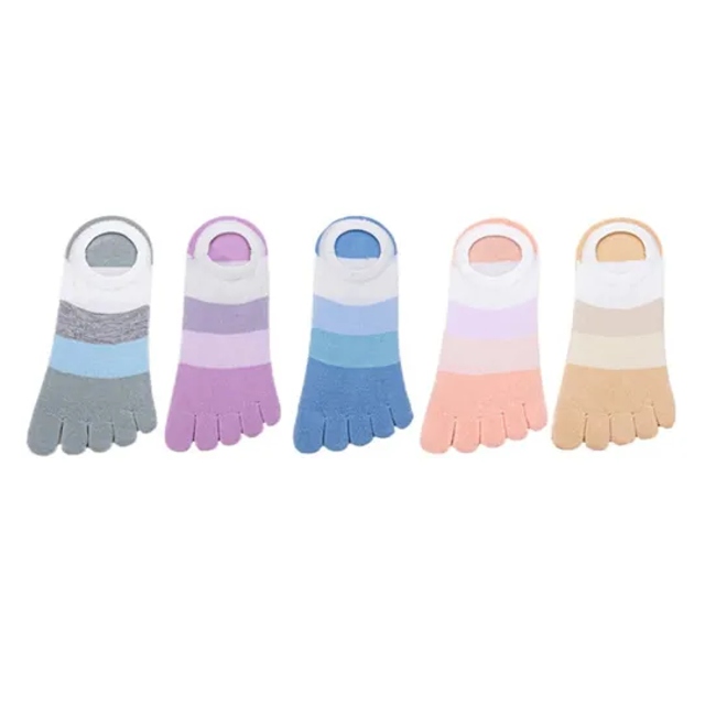 Good Quality Soprts Custom Logo Comfortable Compression Fashion Low Cut Five Toe Finger Socks