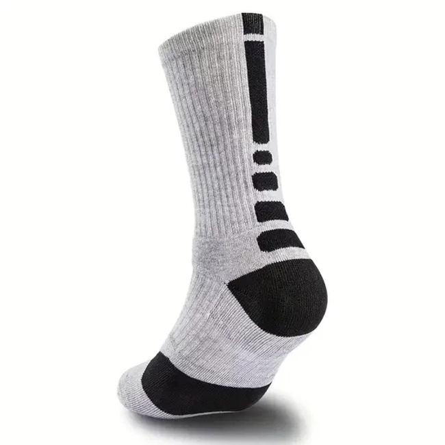Wholesale Compression MID-Calf Cotton Sport Sock Men′s and Women′s Breatheable Running Socks