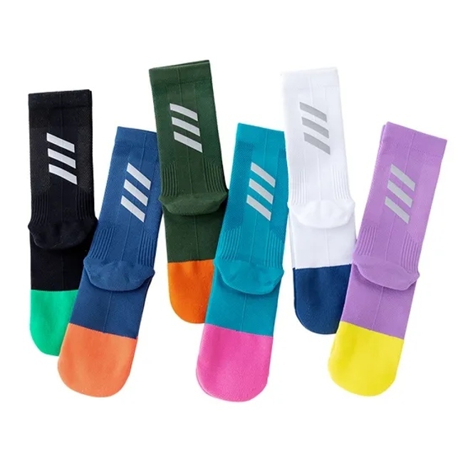 High Quality Quick Dry Custom Logo Socks Mountain Kids Bicycle Sports Socks Reflective Compression Bicycle Cycling Socks