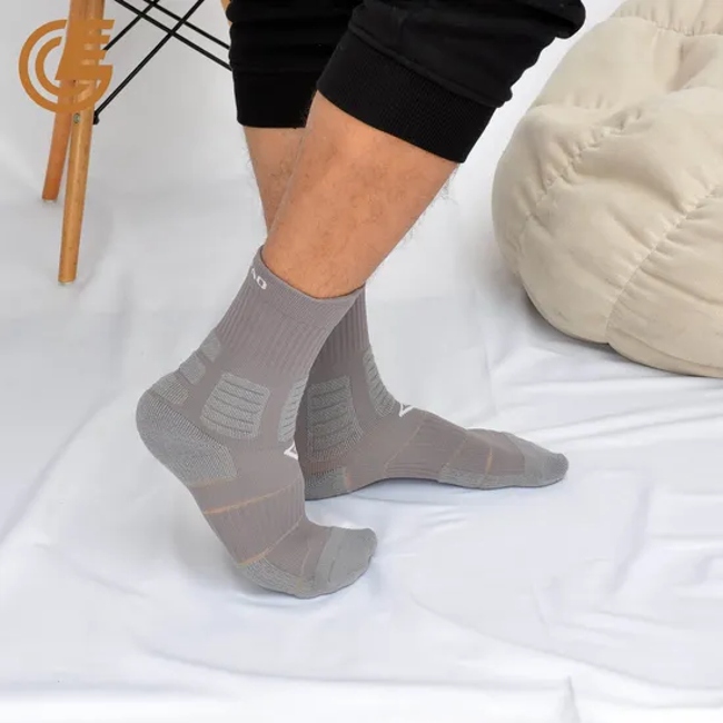 Qlm-293-10 100% Cotton Winter Warm Compression Crew Seamless Socks Stockings Hosiery