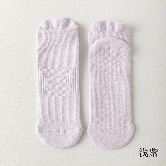 Bestseller Short Comfortable New Cotton Solid Yoga Socks Color Silicone Non-slip Sports Socks Indoor Dance Fitness Pilates 