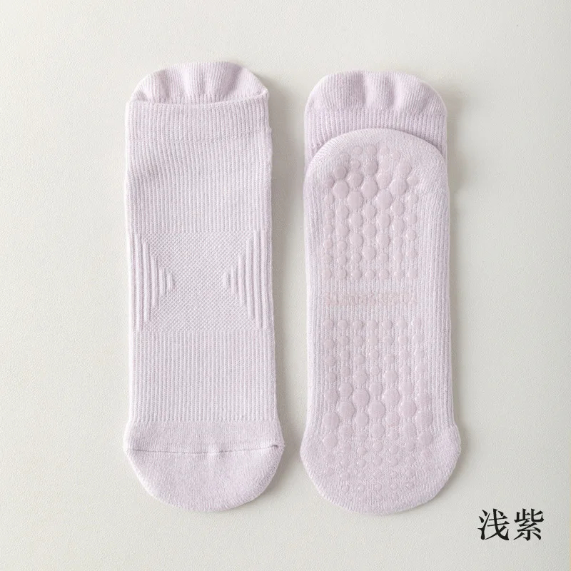 Bestseller Short Comfortable New Cotton Solid Yoga Socks Color Silicone Non-slip Sports Socks Indoor Dance Fitness Pilates 