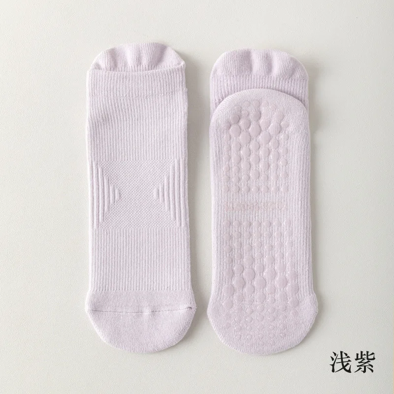 Bestseller Short Comfortable New Cotton Solid Yoga Socks Color Silicone Non-slip Sports Socks Indoor Dance Fitness Pilates 