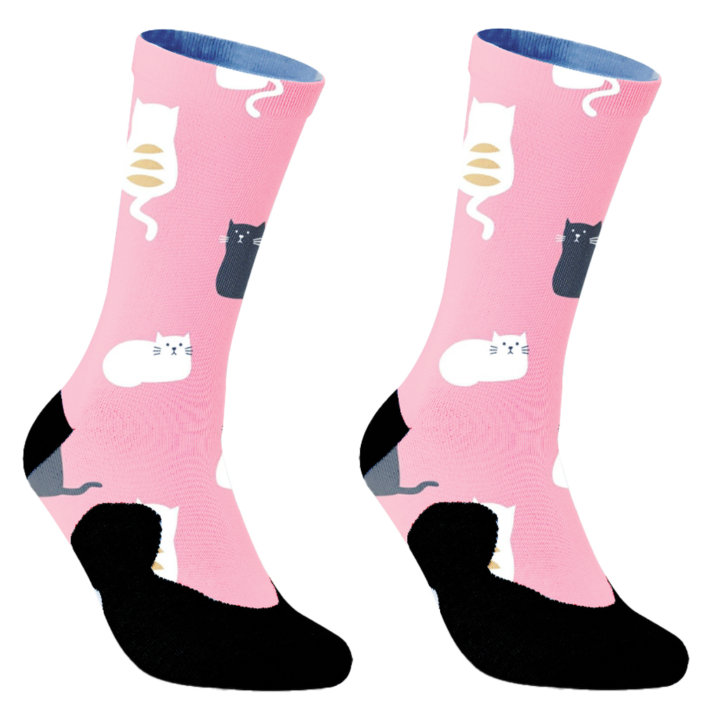 Custom Color Funny Socks Women Men Fashion Printing Crew Socks Cute Football Basketball Running Sports Socks Couple cycling 