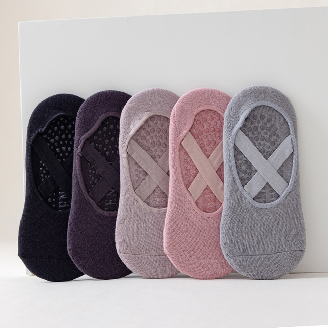 exclusive offers Professional Yoga Socks Women Cotton Silicone Non-slip Pilates Grip Towel No-Show Barre Sock EUR 