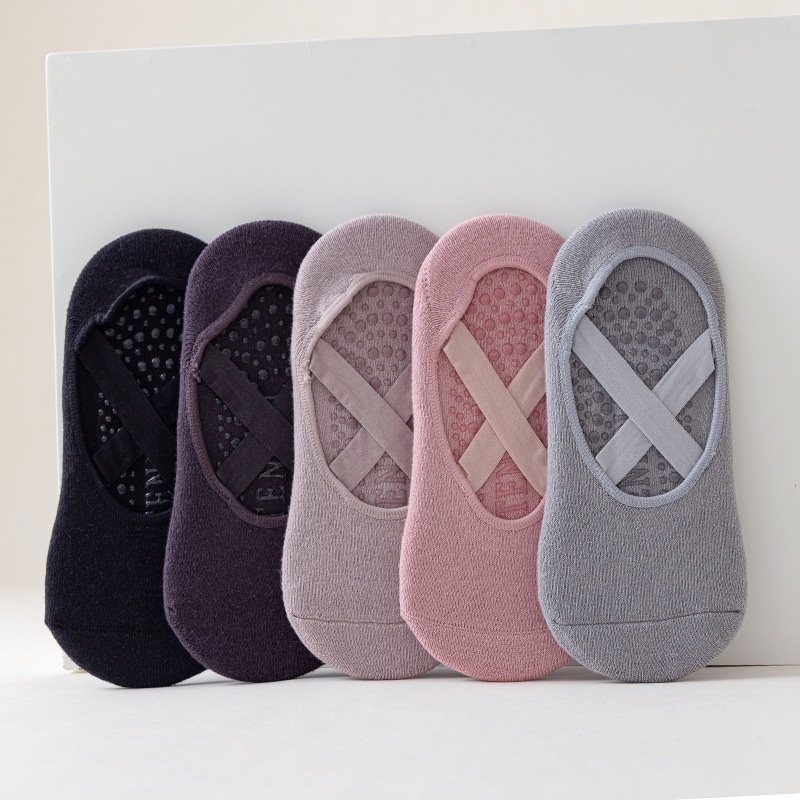 exclusive offers Professional Yoga Socks Women Cotton Silicone Non-slip Pilates Grip Towel No-Show Barre Sock EUR 