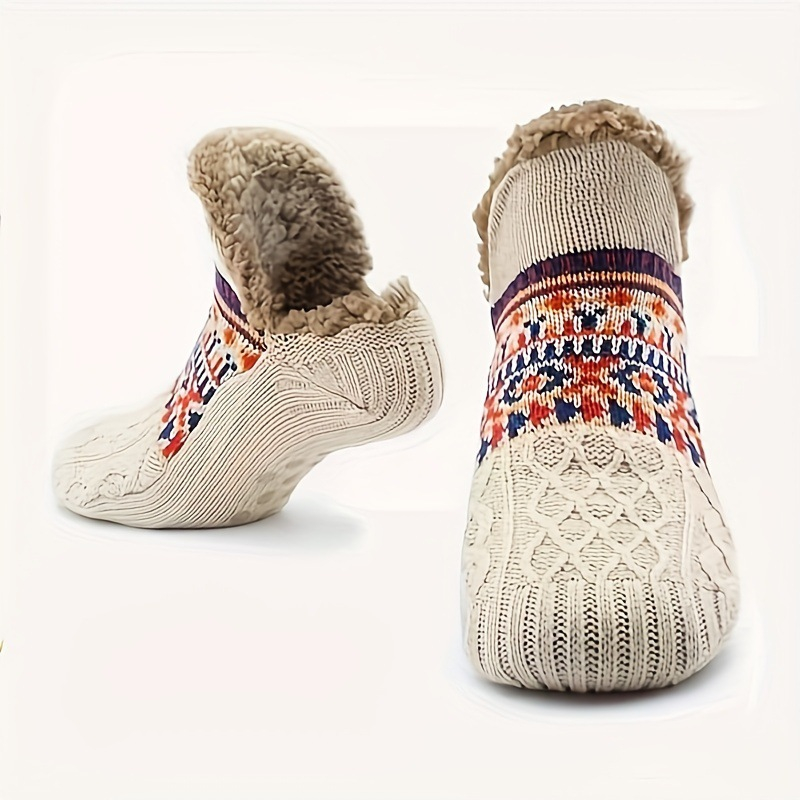 e-tailer Fall and Winter Floor Socks Home Warm Women Men Socks Snow Sock Sleep Carpet Stockings Slippers Men Non-slip Yoga 